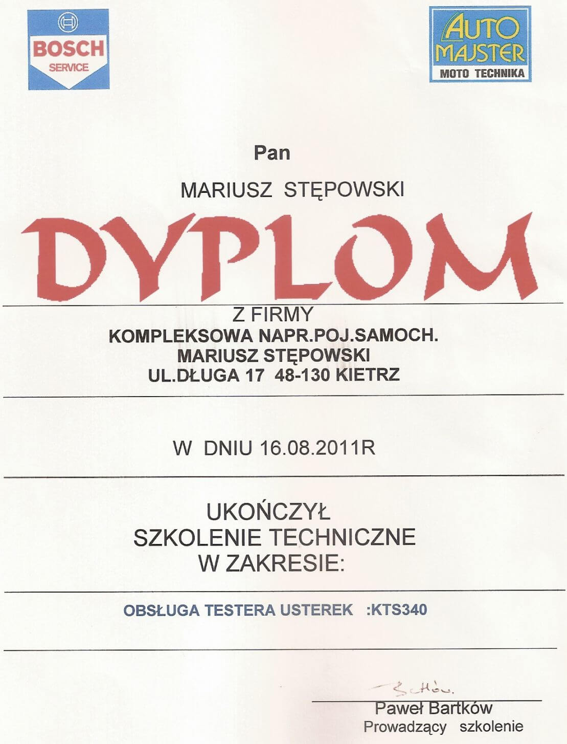 Obsługa urządzenia do diagnostyki komputerowej KTS 340