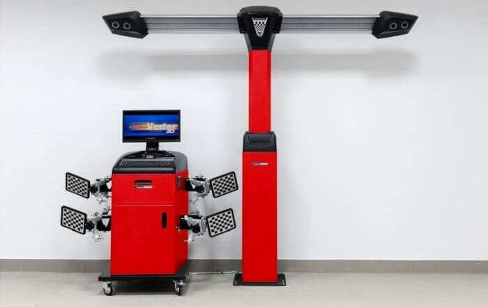 Ustawianie geometrii, zbieżności przy pomocy urządzenia Techno Vector 3D